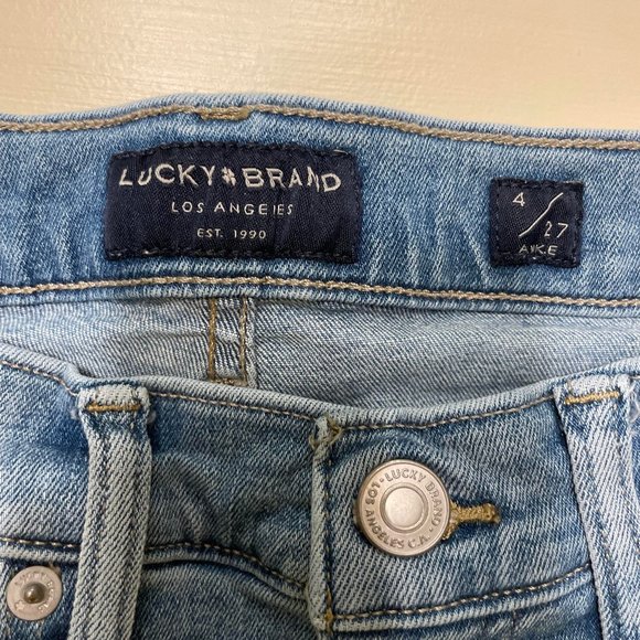 Women’s Lucky Jeans, Frayed-Hem, “Bridgette”, High-Rise, Skinny Jeans. Size 4/27 - Picture 3 of 3